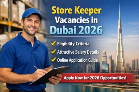 Store Keeper Vacancies in Dubai 2026 – Eligibility, Salary & Online Application Guide