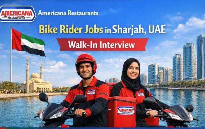 Americana Restaurants Bike Rider Jobs in Sharjah UAE – Walk-In Interview 2026
