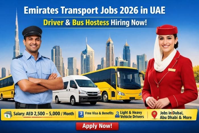 Emirates Transport Jobs in UAE 2026 – Driver & Bus Hostess Hiring