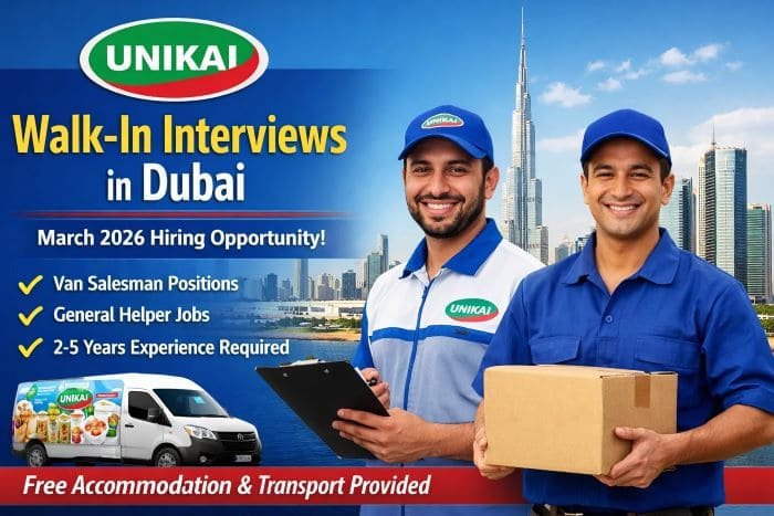 UNIKAI FOODS Walk-in Interview Dubai 2026 – Latest Job Openings & Hiring Details