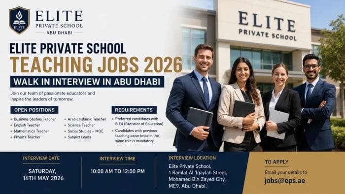 Elite Private School Teaching Jobs in Abu Dhabi 2026